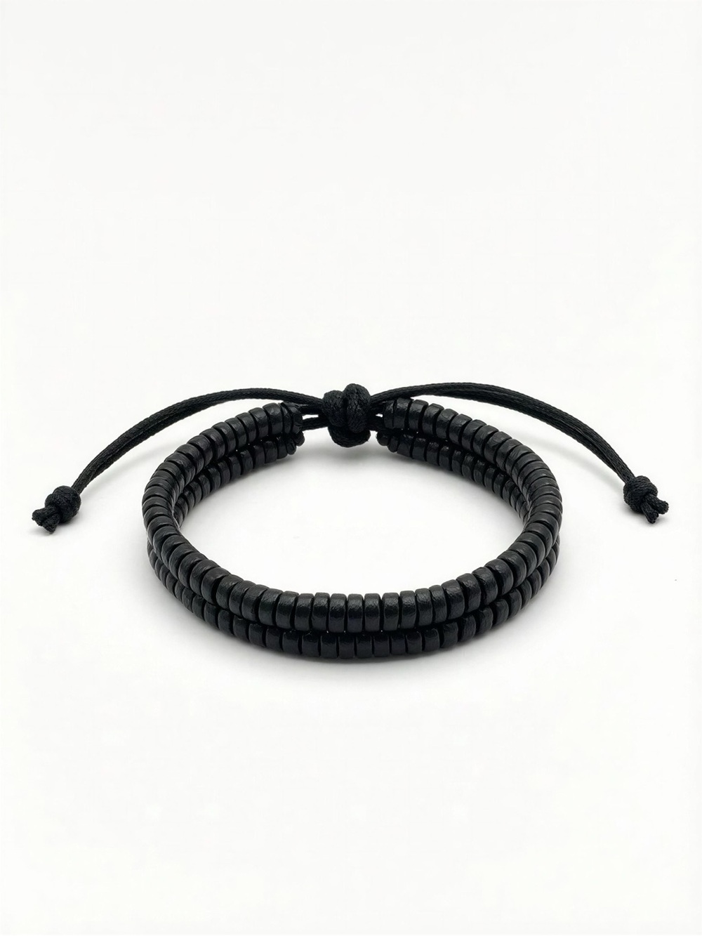 Braided Leather Men's Bracelet in Brown and Black - Picture 2 of 3